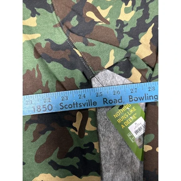 John Deere Hoodie Mens XL Core Camo Logo Sweatshirt NWT Outdoor Hunting(2W-11 - Picture 7 of 8